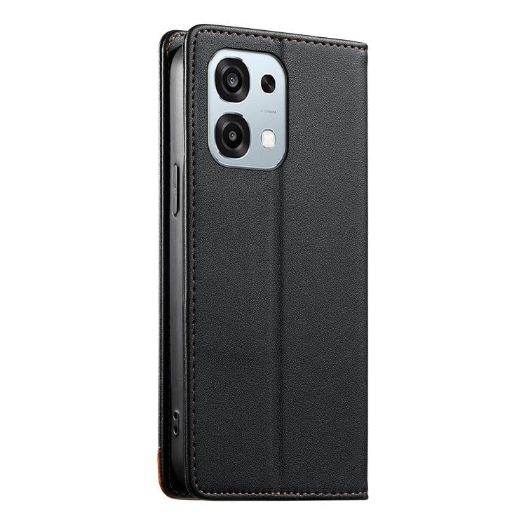 For OPPO A6 Pro 5G / 4G Global Dierfeng Splicing Strong Magnetic RFID Vegan Leather Phone Case