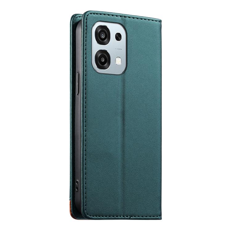 For OPPO A6 Pro 5G / 4G Global Dierfeng Splicing Strong Magnetic RFID Vegan Leather Phone Case