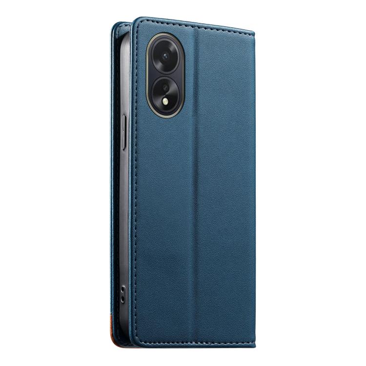 For OPPO A18 4G / A38 4G Dierfeng Splicing Strong Magnetic RFID Vegan Leather Phone Case
