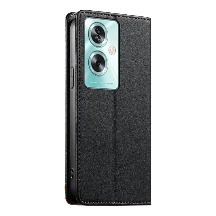 For OPPO A79 5G / A2x Dierfeng Splicing Strong Magnetic RFID Vegan Leather Phone Case