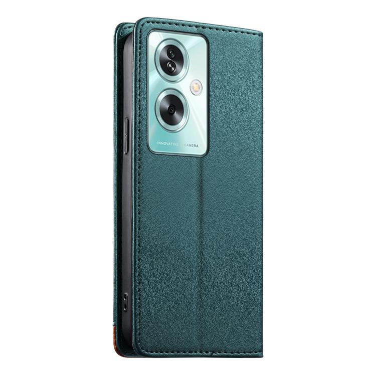For OPPO A79 5G / A2x Dierfeng Splicing Strong Magnetic RFID Vegan Leather Phone Case