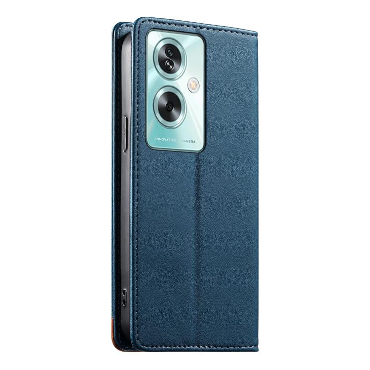For OPPO A79 5G / A2x Dierfeng Splicing Strong Magnetic RFID Vegan Leather Phone Case