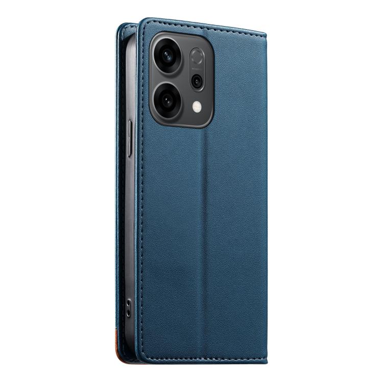For OPPO Reno14 5G Global Dierfeng Splicing Strong Magnetic RFID Vegan Leather Phone Case