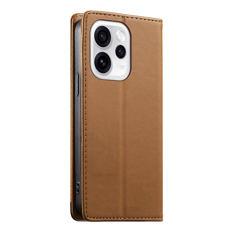 For OPPO Reno15 5G Global Dierfeng Splicing Strong Magnetic RFID Vegan Leather Phone Case