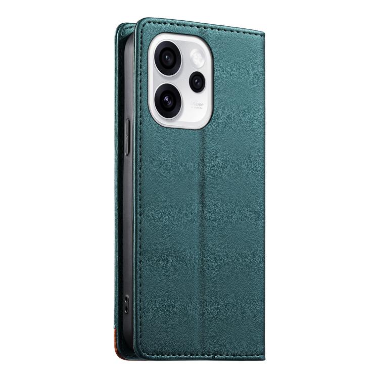 For OPPO Reno15 Pro 5G Global Dierfeng Splicing Strong Magnetic RFID Vegan Leather Phone Case