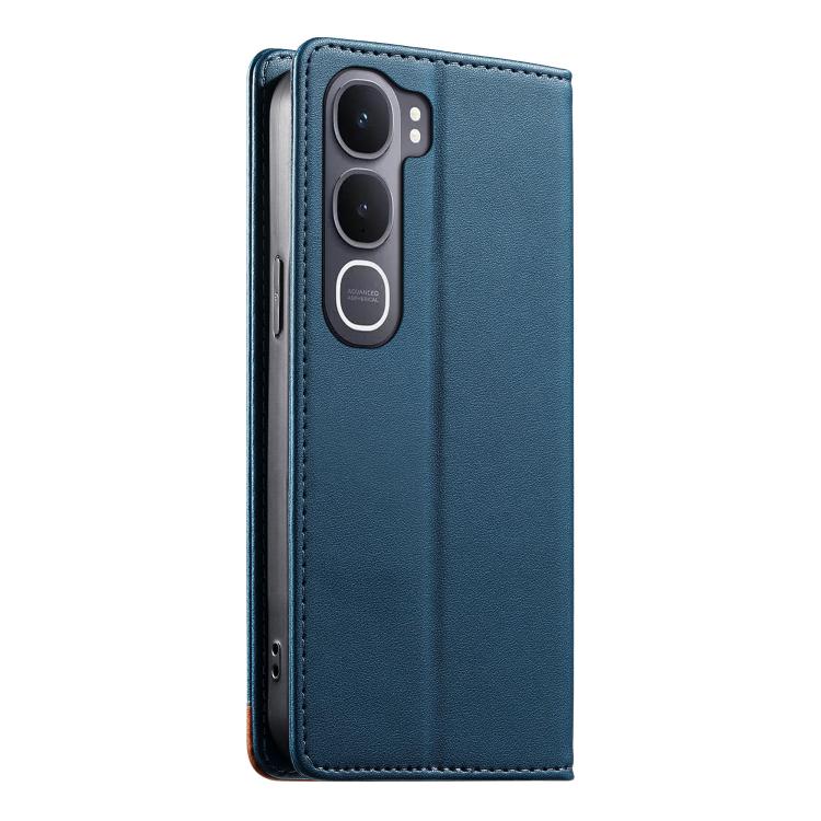 For vivo Y31 5G Dierfeng Splicing Strong Magnetic RFID Vegan Leather Phone Case