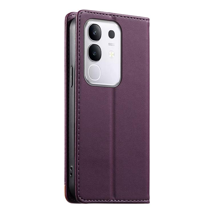 For vivo Y29 4G Dierfeng Splicing Strong Magnetic RFID Vegan Leather Phone Case