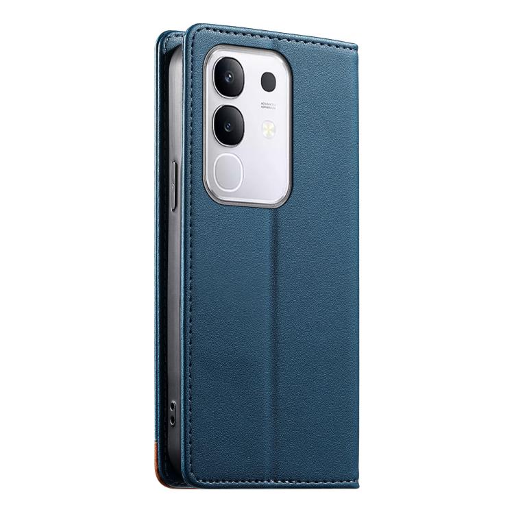 For vivo Y29 4G Dierfeng Splicing Strong Magnetic RFID Vegan Leather Phone Case