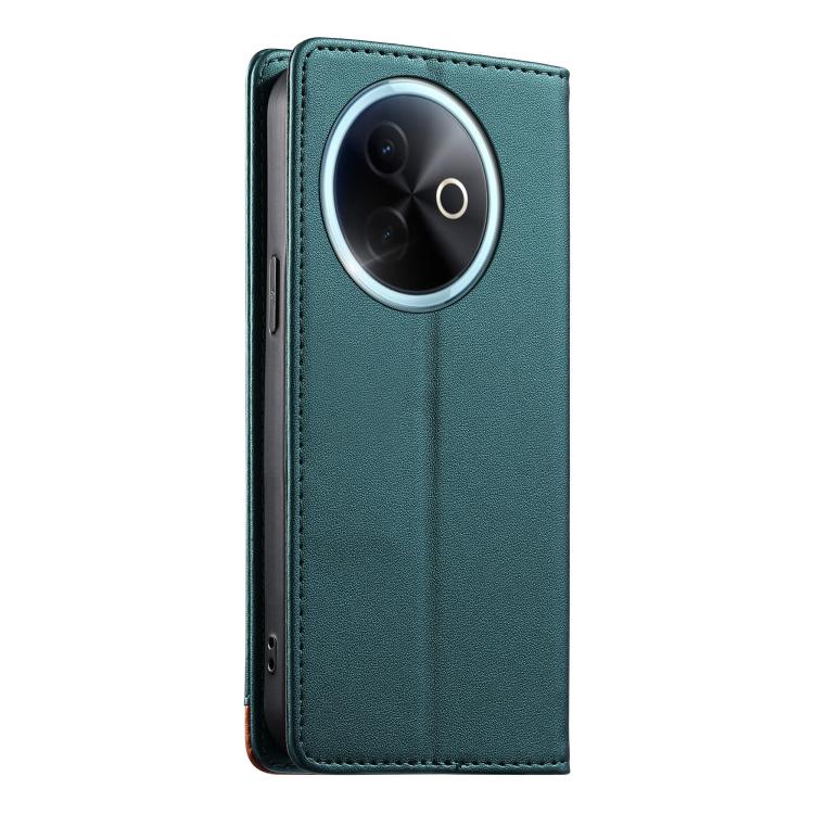 For vivo Y39 5G Dierfeng Splicing Strong Magnetic RFID Vegan Leather Phone Case