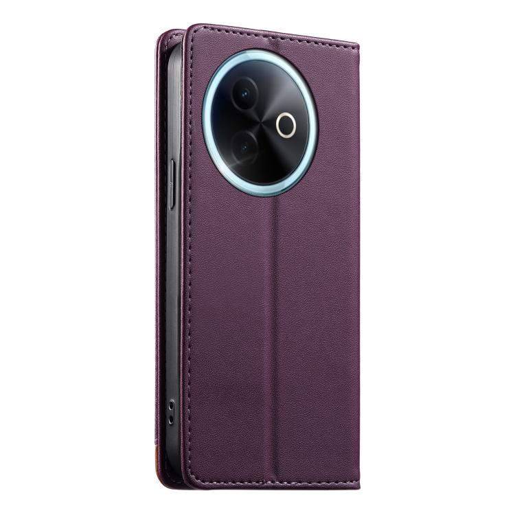 For vivo Y39 5G Dierfeng Splicing Strong Magnetic RFID Vegan Leather Phone Case