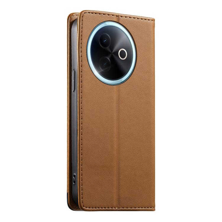For vivo Y39 5G Dierfeng Splicing Strong Magnetic RFID Vegan Leather Phone Case