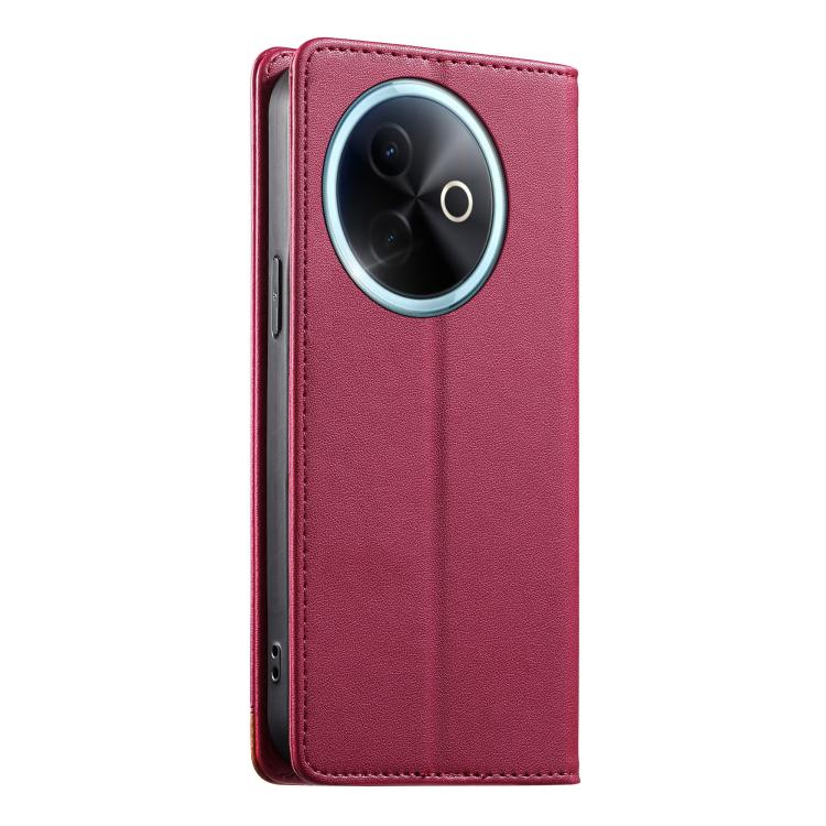 For vivo Y39 5G Dierfeng Splicing Strong Magnetic RFID Vegan Leather Phone Case