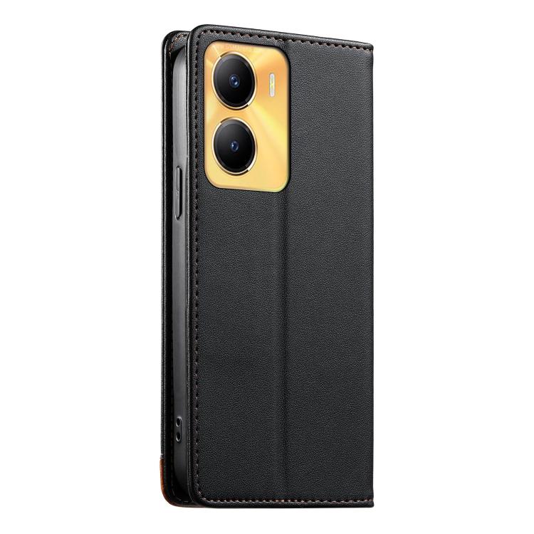 For vivo Y56 Dierfeng Splicing Strong Magnetic RFID Vegan Leather Phone Case