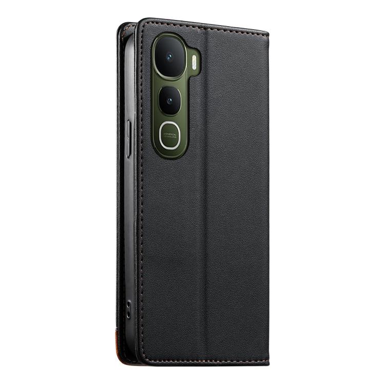 For vivo Y400 5G Dierfeng Splicing Strong Magnetic RFID Vegan Leather Phone Case