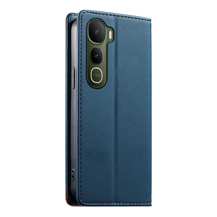 For vivo Y400 5G Dierfeng Splicing Strong Magnetic RFID Vegan Leather Phone Case