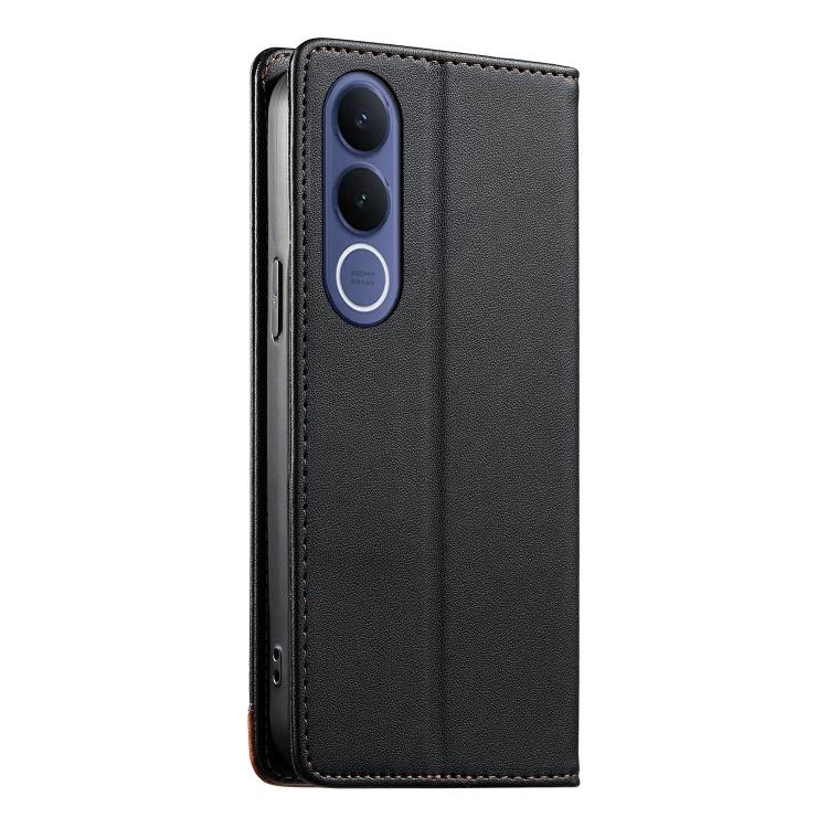 For vivo V70 FE 5G Dierfeng Splicing Strong Magnetic RFID Vegan Leather Phone Case