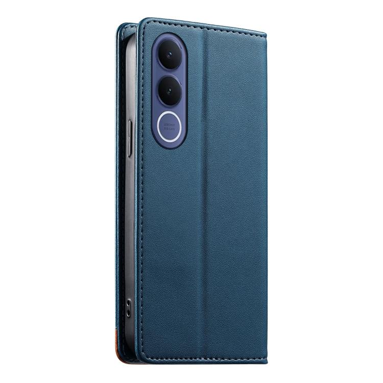 For vivo V70 FE 5G Dierfeng Splicing Strong Magnetic RFID Vegan Leather Phone Case