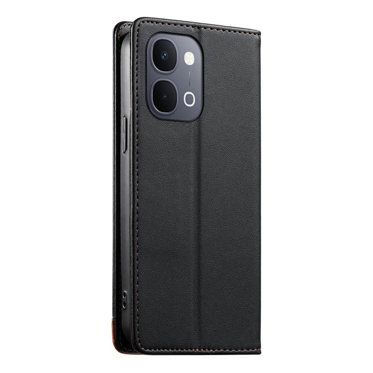 For vivo Y31d 4G Dierfeng Splicing Strong Magnetic RFID Vegan Leather Phone Case