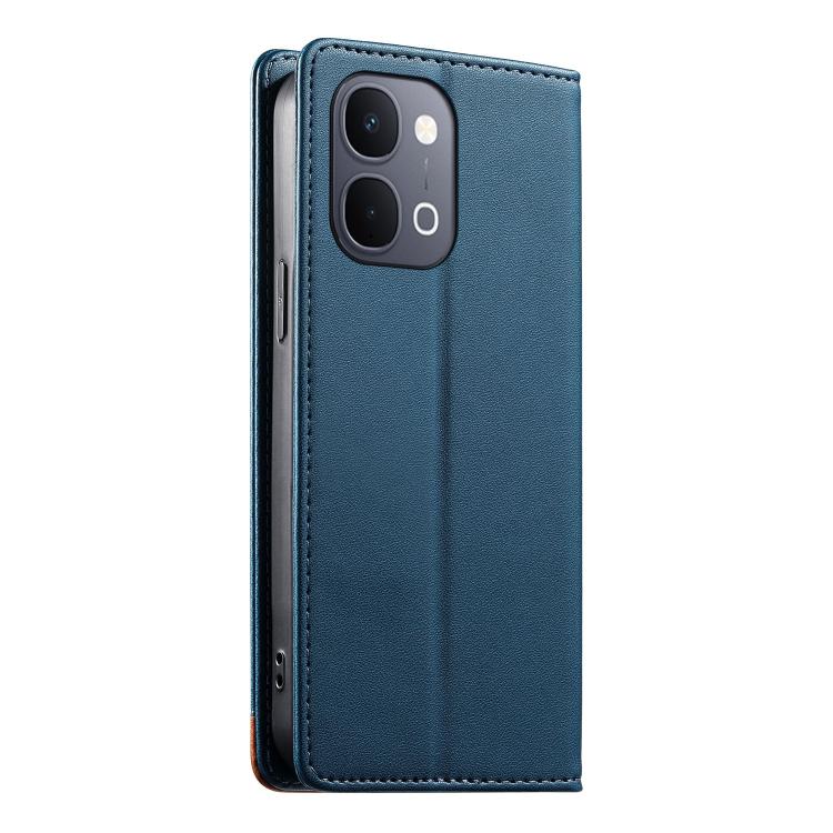 For vivo Y31d 4G Dierfeng Splicing Strong Magnetic RFID Vegan Leather Phone Case