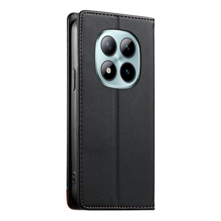 For Redmi Note 15 Pro+ 5G Global 163.3mm Dierfeng Splicing Strong Magnetic RFID Vegan Leather Phone Case
