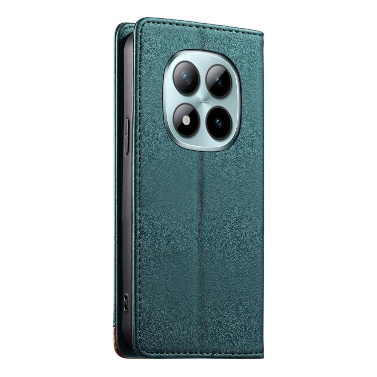 For Redmi Note 15 Pro+ 5G Global 163.3mm Dierfeng Splicing Strong Magnetic RFID Vegan Leather Phone Case