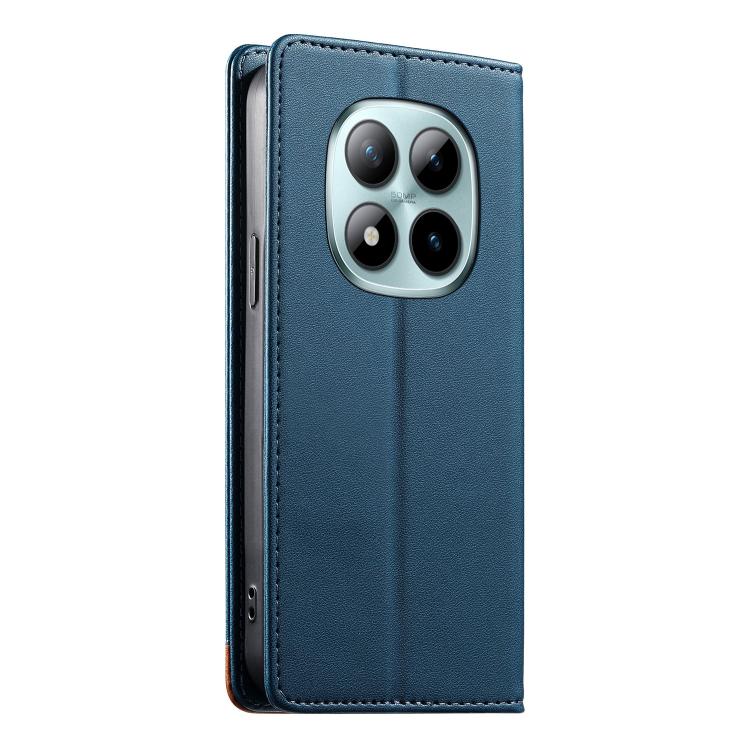 For Redmi Note 15 Pro+ 5G Global 163.3mm Dierfeng Splicing Strong Magnetic RFID Vegan Leather Phone Case