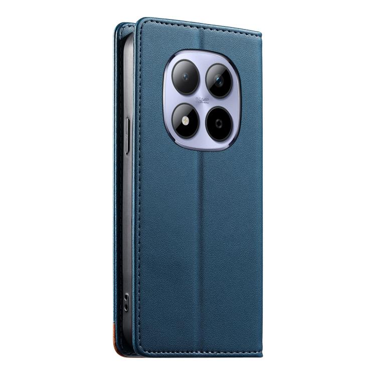 For Redmi Note 15 Pro 5G Global 163.6mm Dierfeng Splicing Strong Magnetic RFID Vegan Leather Phone Case