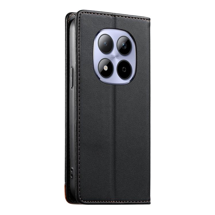 For Redmi Note 15 Pro 4G Global 163.2mm Dierfeng Splicing Strong Magnetic RFID Vegan Leather Phone Case