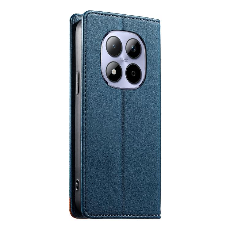 For Redmi Note 15 Pro 4G Global 163.2mm Dierfeng Splicing Strong Magnetic RFID Vegan Leather Phone Case