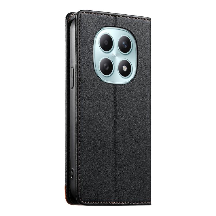 For Redmi Note 15 4G / 5G Global 164mm Dierfeng Splicing Strong Magnetic RFID Vegan Leather Phone Case