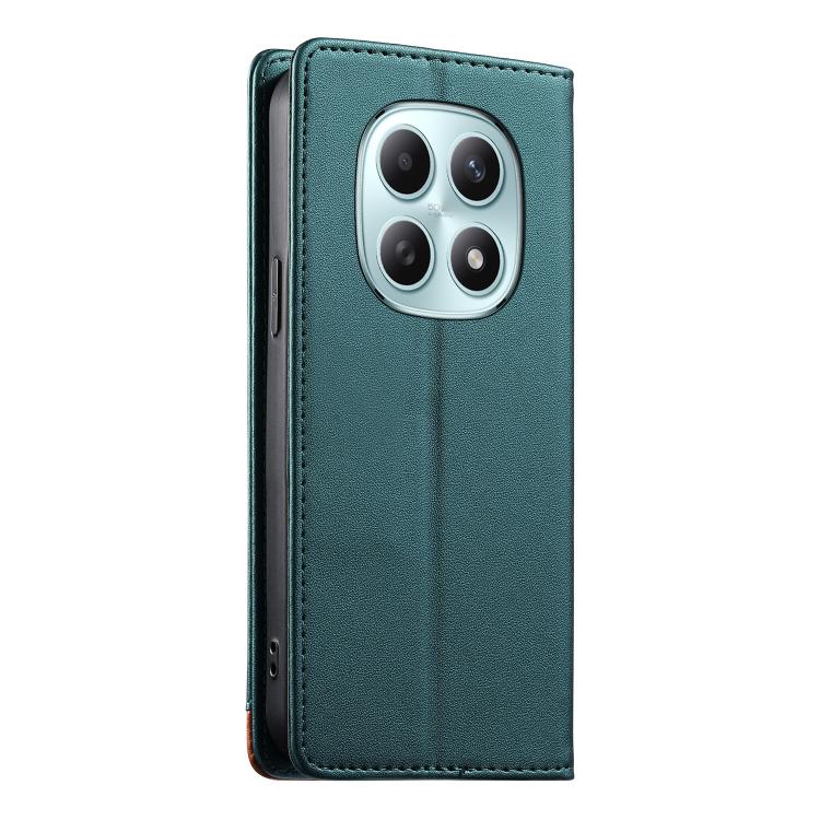 For Redmi Note 15 4G / 5G Global 164mm Dierfeng Splicing Strong Magnetic RFID Vegan Leather Phone Case