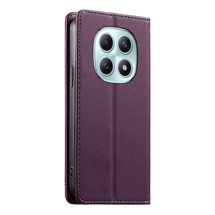 For Redmi Note 15 4G / 5G Global 164mm Dierfeng Splicing Strong Magnetic RFID Vegan Leather Phone Case