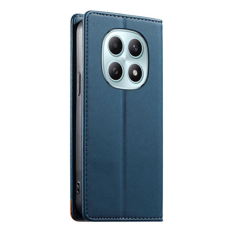 For Redmi Note 15 4G / 5G Global 164mm Dierfeng Splicing Strong Magnetic RFID Vegan Leather Phone Case