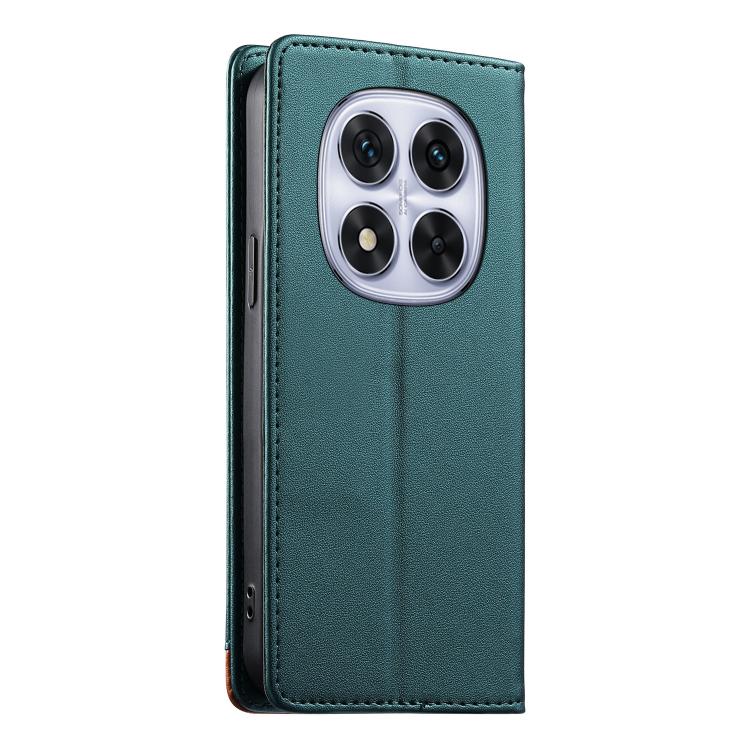 For Redmi Note 14 Pro 5G / Note 14 Pro+ 5G Dierfeng Splicing Strong Magnetic RFID Vegan Leather Phone Case