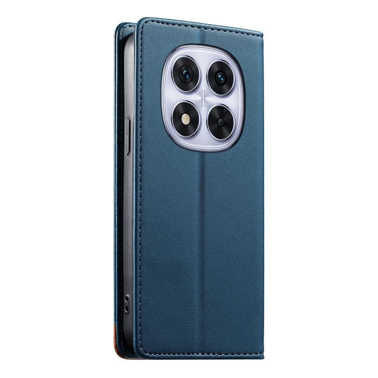 For Redmi Note 14 Pro 4G Dierfeng Splicing Strong Magnetic RFID Vegan Leather Phone Case