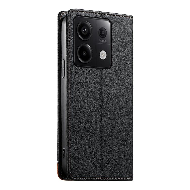 For Redmi Note 13 Pro 5G / Poco X6 Dierfeng Splicing Strong Magnetic RFID Vegan Leather Phone Case