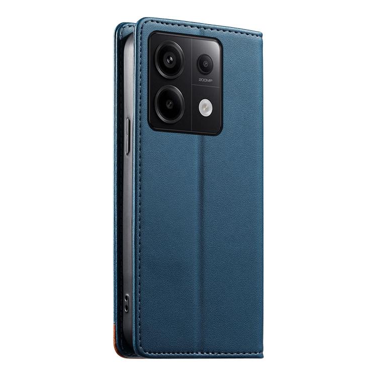 For Redmi Note 13 Pro 5G / Poco X6 Dierfeng Splicing Strong Magnetic RFID Vegan Leather Phone Case