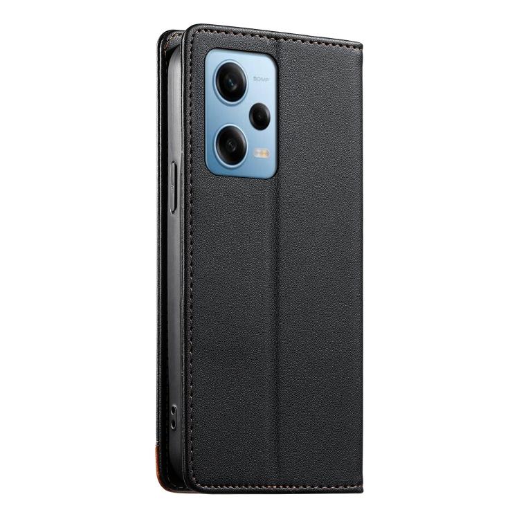 For Redmi Note 12 Pro 5G Global / Speed Dierfeng Splicing Strong Magnetic RFID Vegan Leather Phone Case