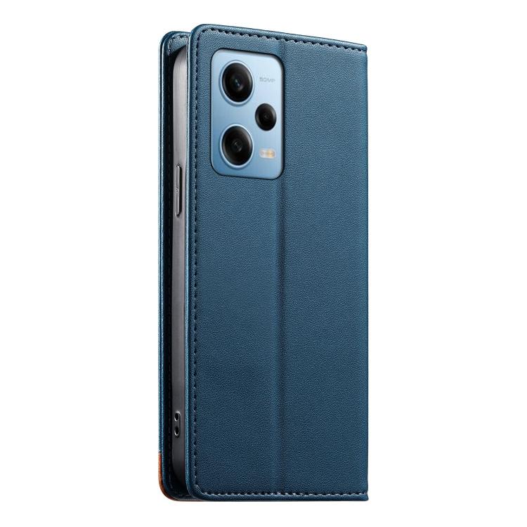 For Redmi Note 12 Pro 5G Global / Speed Dierfeng Splicing Strong Magnetic RFID Vegan Leather Phone Case