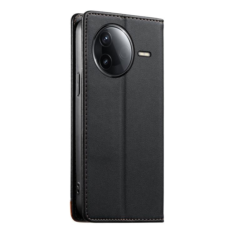 For Redmi K80 / K80 Pro / Poco F7 Pro Dierfeng Splicing Strong Magnetic RFID Vegan Leather Phone Case