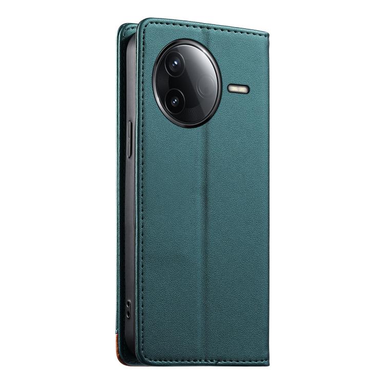 For Redmi K80 / K80 Pro / Poco F7 Pro Dierfeng Splicing Strong Magnetic RFID Vegan Leather Phone Case