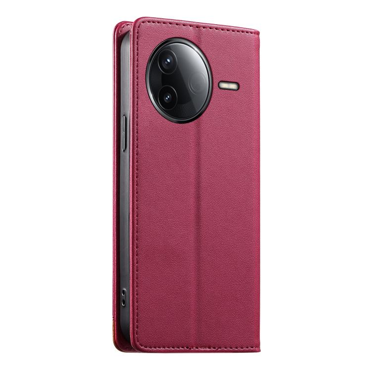 For Redmi K80 / K80 Pro / Poco F7 Pro Dierfeng Splicing Strong Magnetic RFID Vegan Leather Phone Case