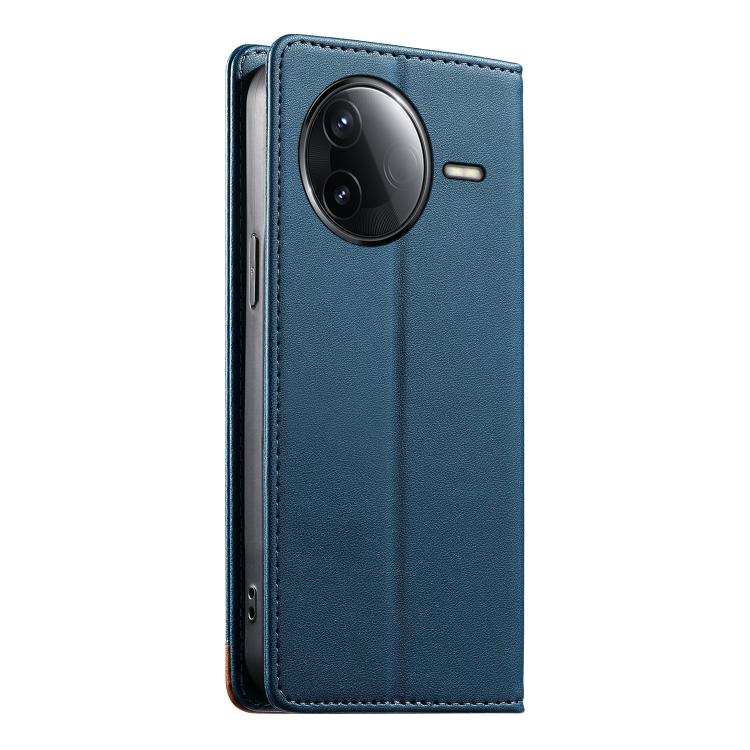 For Redmi K80 / K80 Pro / Poco F7 Pro Dierfeng Splicing Strong Magnetic RFID Vegan Leather Phone Case