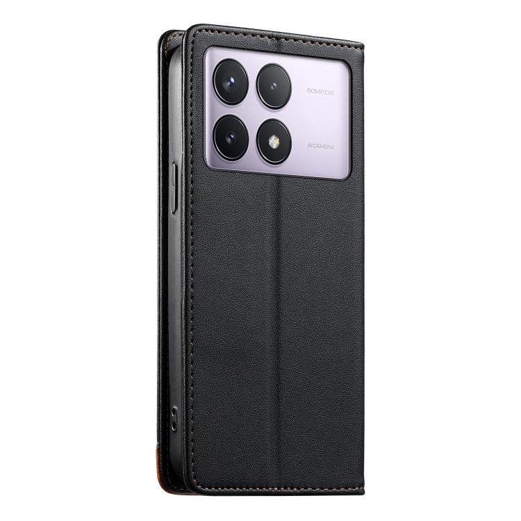 For Redmi K70 / K70 Pro / Poco F6 Pro Dierfeng Splicing Strong Magnetic RFID Vegan Leather Phone Case