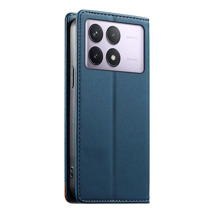 For Redmi K70 / K70 Pro / Poco F6 Pro Dierfeng Splicing Strong Magnetic RFID Vegan Leather Phone Case