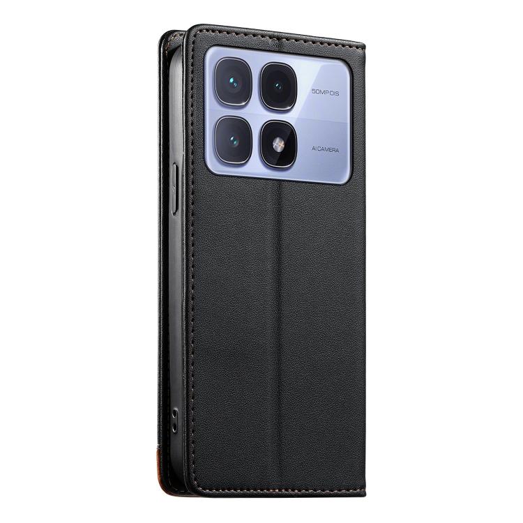For Redmi K70 Ultra Dierfeng Splicing Strong Magnetic RFID Vegan Leather Phone Case