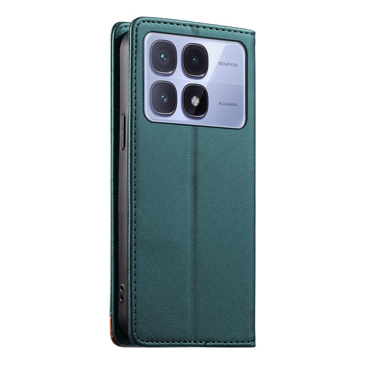 For Redmi K70 Ultra Dierfeng Splicing Strong Magnetic RFID Vegan Leather Phone Case
