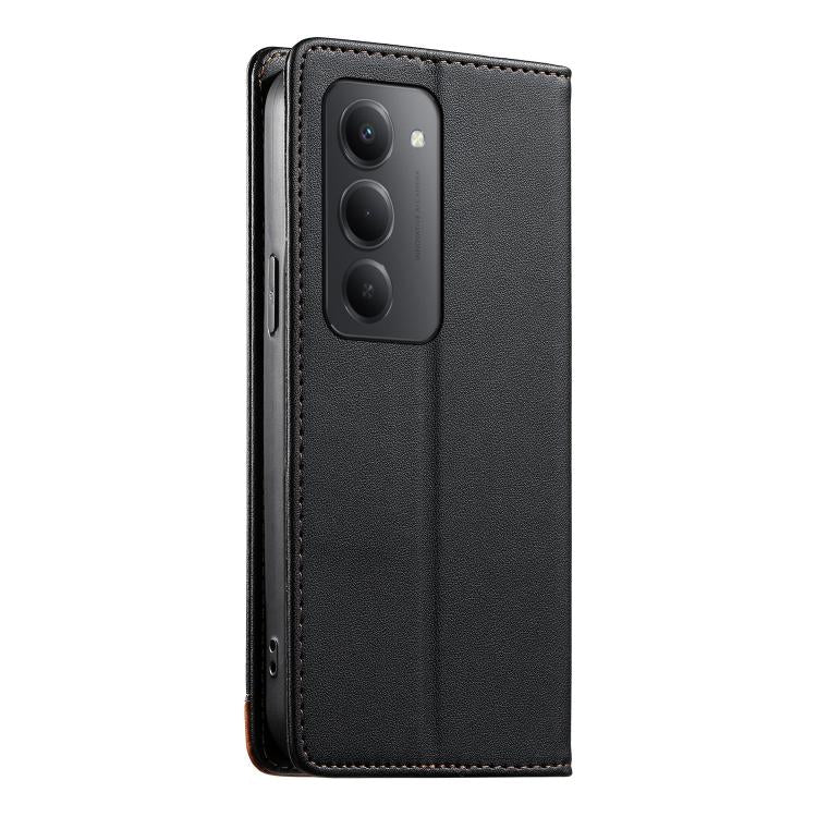 For Redmi 15 5G / 4G EU 171mm Dierfeng Splicing Strong Magnetic RFID Vegan Leather Phone Case