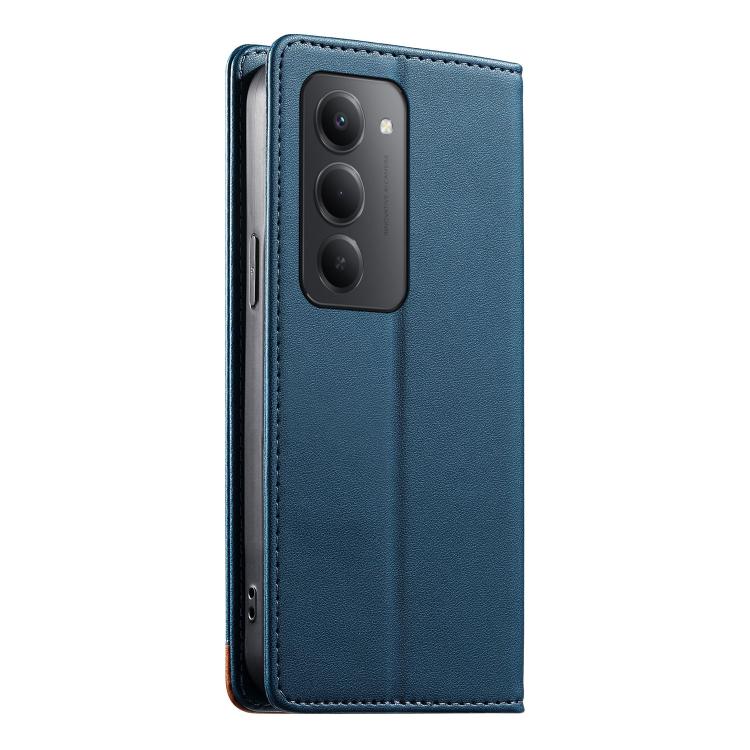 For Redmi 15 5G / 4G EU 171mm Dierfeng Splicing Strong Magnetic RFID Vegan Leather Phone Case