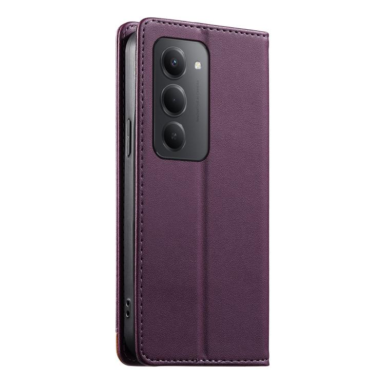 For Redmi 15 5G Global / 15 4G SEA 169.5mm Dierfeng Splicing Strong Magnetic RFID Vegan Leather Phone Case